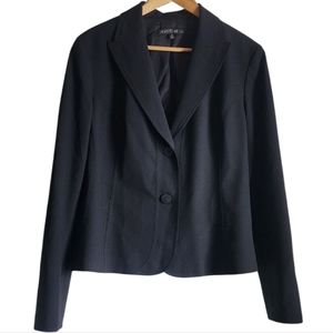 Lafayette‎ 148 New York Black Wool Single Breasted Jacket Size 14